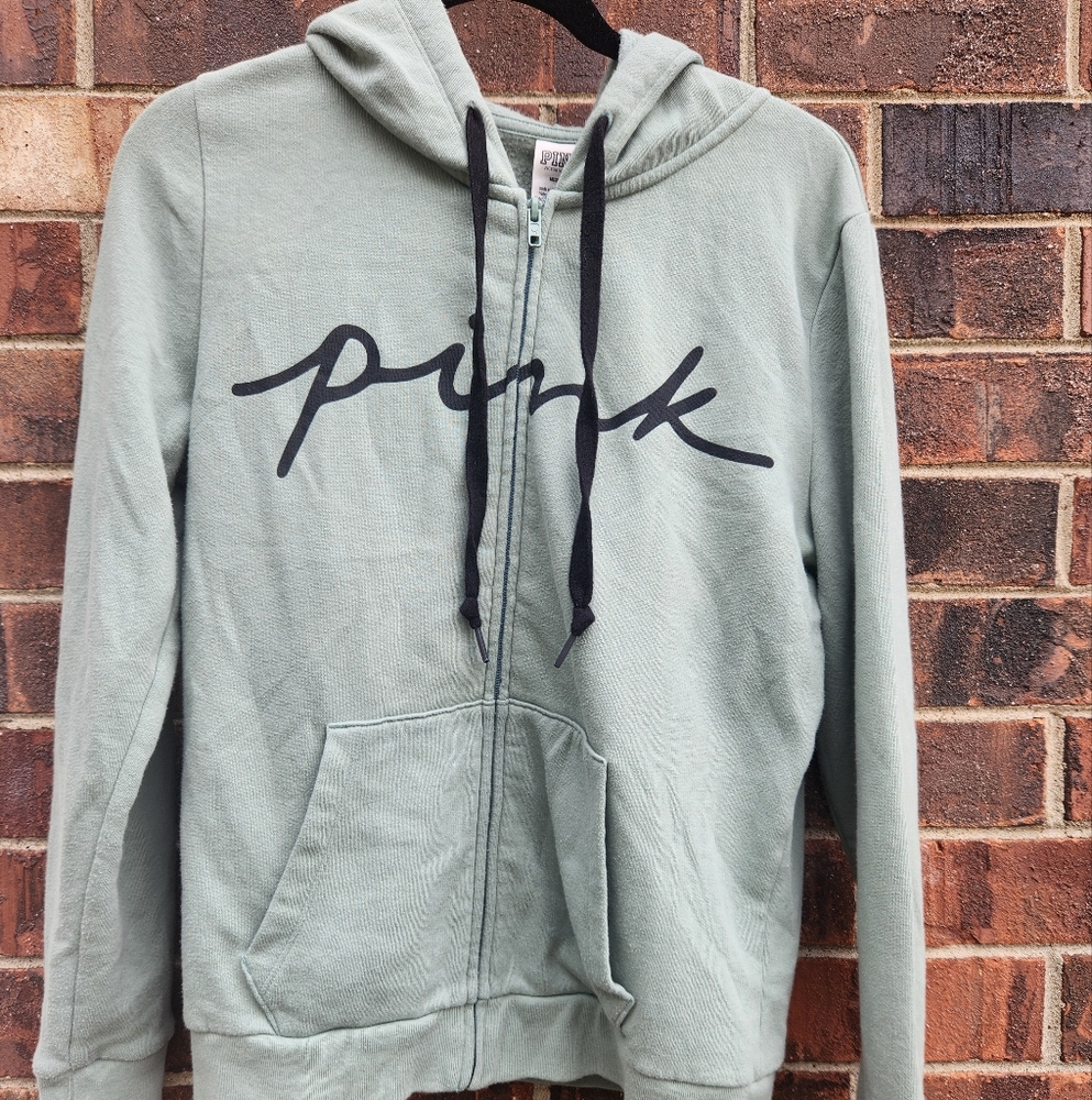 Victoria's Sectet Green Hoodie with Black Print